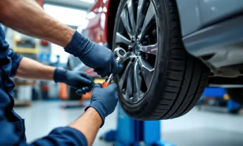 Sökülmüş turbo parçaları tezgâhta, usta mili ölçüyor